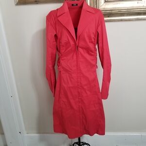 Boss Hugo Boss Zip Up Long Sleeve Red Dress. Size: 8.